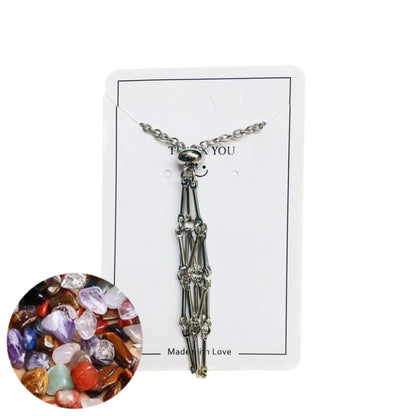 🔥 Crystal Stone Holder Necklace - Free (Crystal) Gift Included🎁
