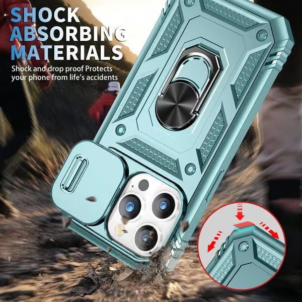 Magnetic Car Finger Ring 3-in-1 Phone Case