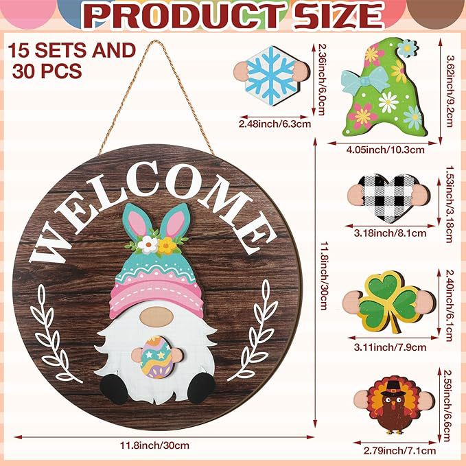🐮 Interchangeable Welcome Sign Gnome Sign