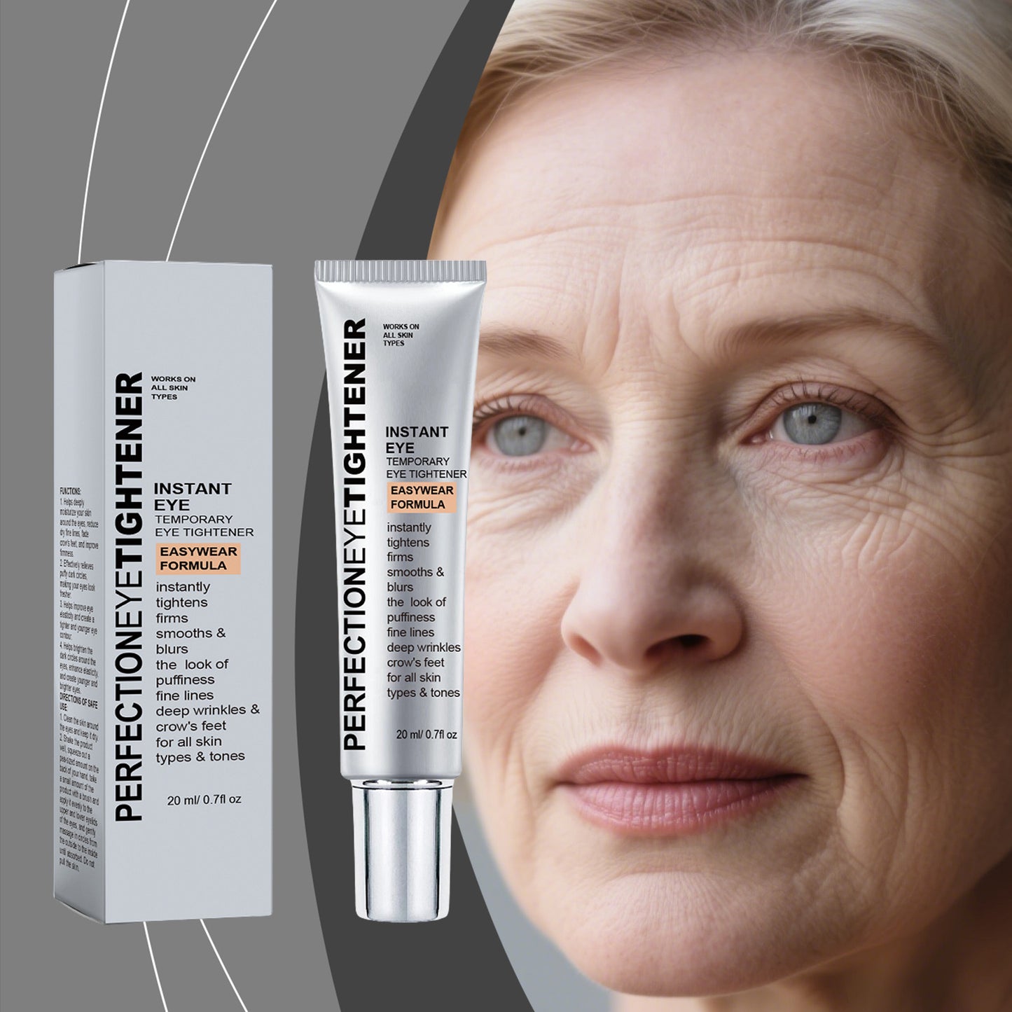Instant Eye Lift Cream – Temporary Under-Eye Tightener for Puffiness, Wrinkles & Dark Circles