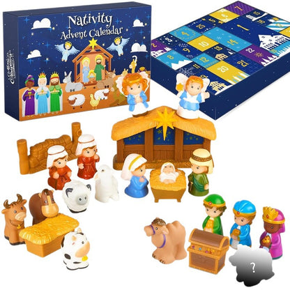 🎄🏆Christmas Hot Sale 50% Off - 2025 Nativity Advent Calendar (25pcs) 💯NONTOXIC & ODORLESS