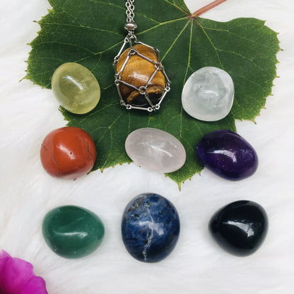 🔥 Crystal Stone Holder Necklace - Free (Crystal) Gift Included🎁