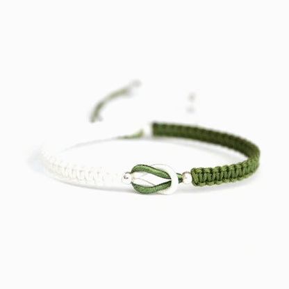 🎁-To My Granddaughter "Forever Linked Together" Handmade Braided Bracelet