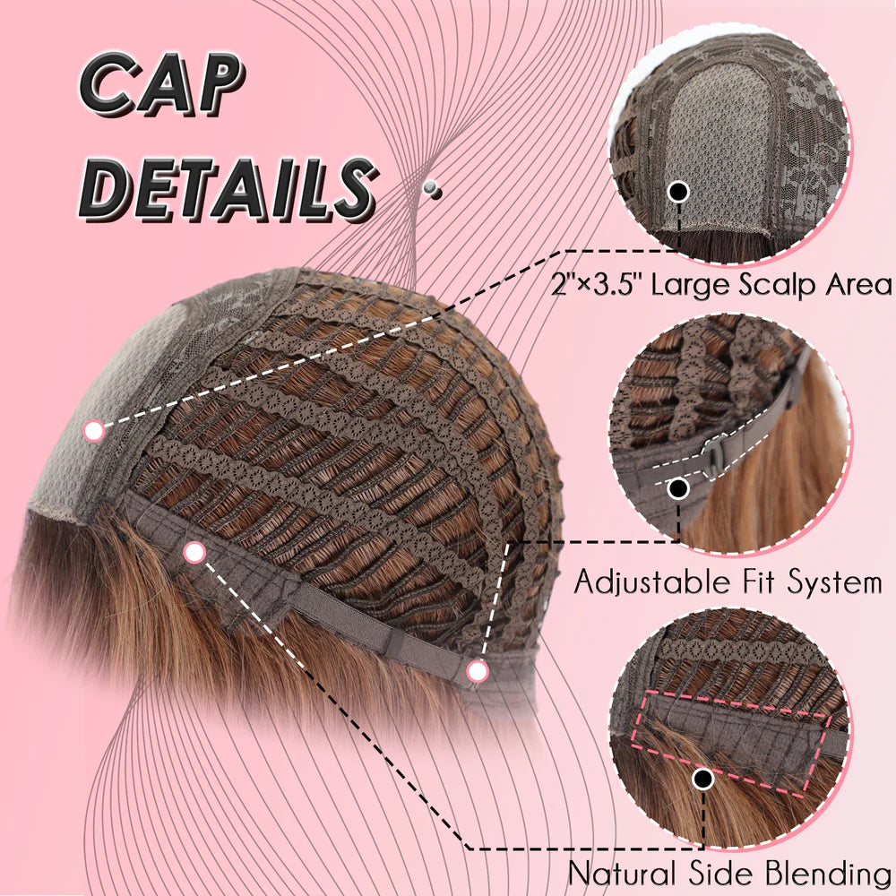 Ramona - Short Blonde Highlight Bob Wig