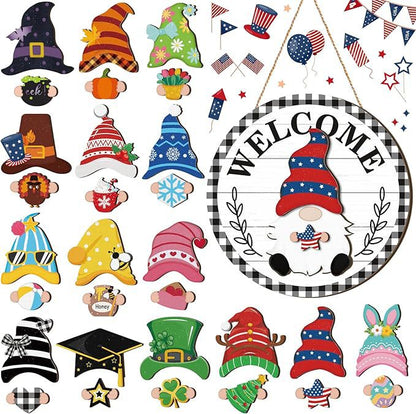 🐮 Interchangeable Welcome Sign Gnome Sign