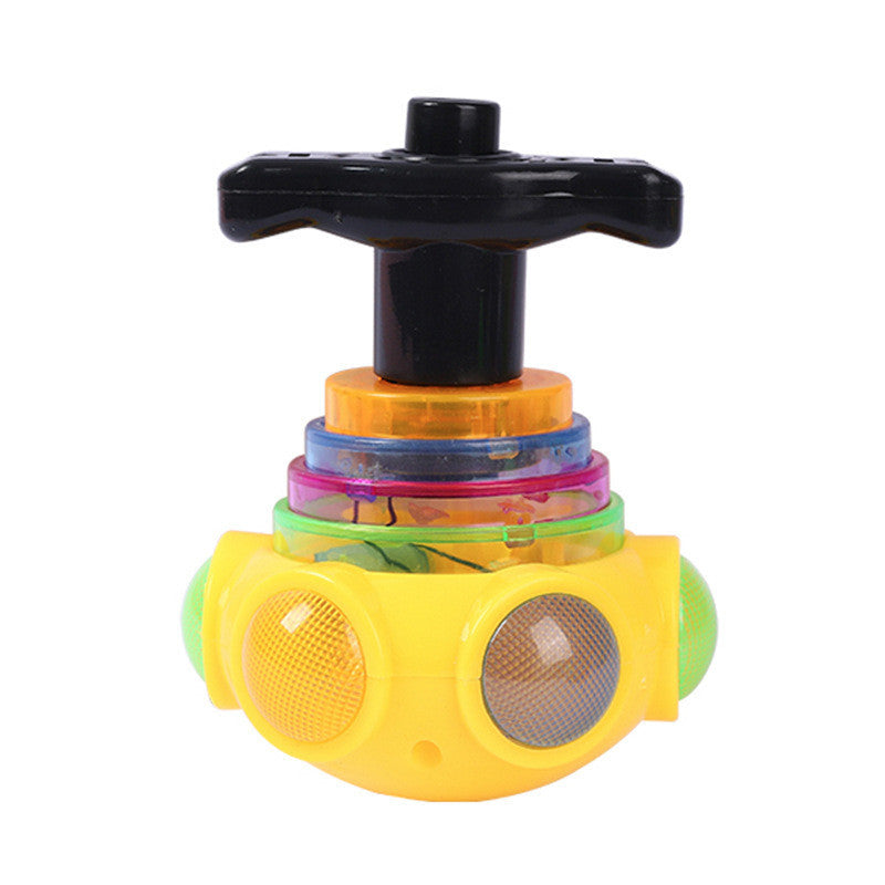 Music Flashing Spinners Toy With Launcher