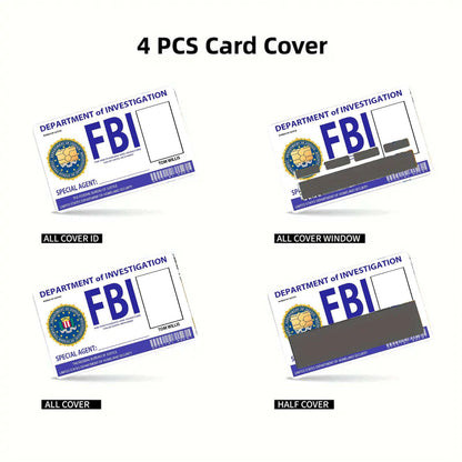🔥Secret Agent Card Skins Kit: FBI/ICE Designs • Cosplay & Gift Stickers