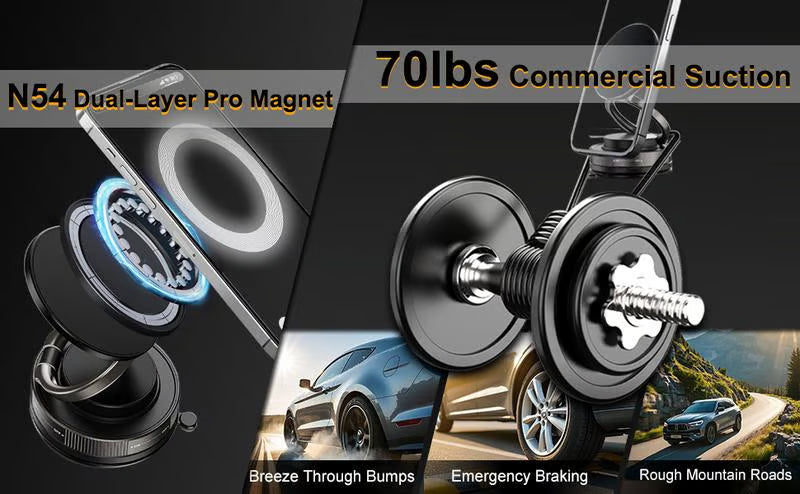 🏆 50K+ SOLD! – Almost Gone💥-✨360° Adjustable Vacuum Magnetic Phone Holder