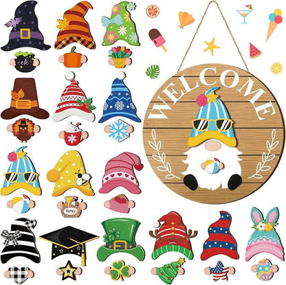 🐮 Interchangeable Welcome Sign Gnome Sign