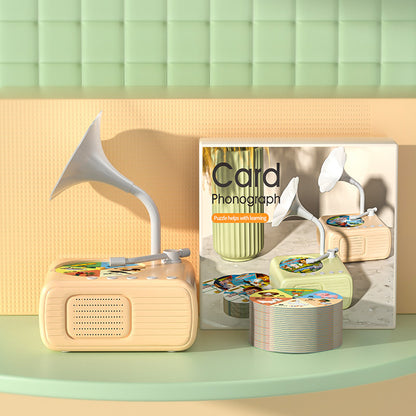 🎶Kids Phonograph with 96 Cards💿📻Early Education Phonograph Story Machine