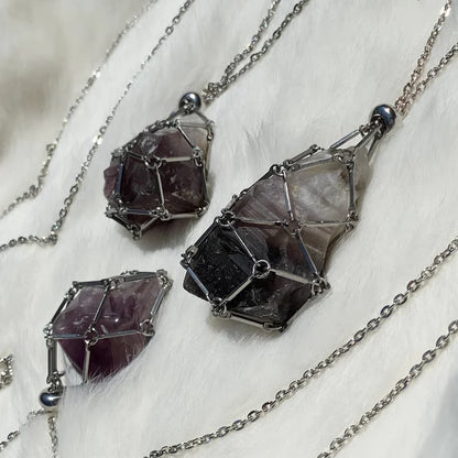 🔥 Crystal Stone Holder Necklace - Free (Crystal) Gift Included🎁