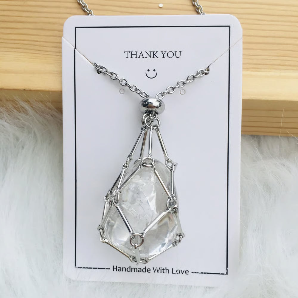 🔥 Crystal Stone Holder Necklace - Free (Crystal) Gift Included🎁