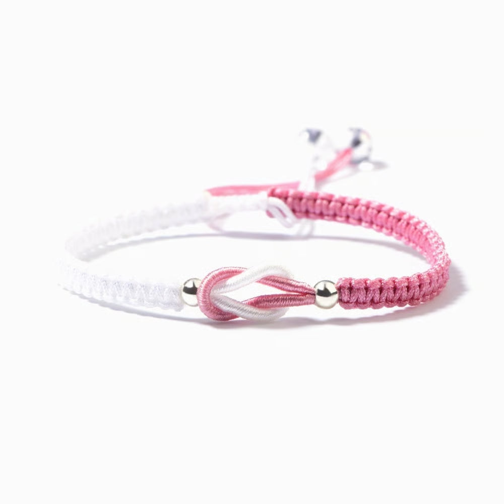 🎁-To My Granddaughter "Forever Linked Together" Handmade Braided Bracelet