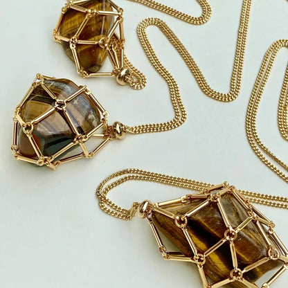 🔥 Crystal Stone Holder Necklace - Free (Crystal) Gift Included🎁