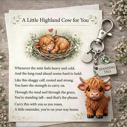 🎁🐮A Little Highland Cow For You Keychain