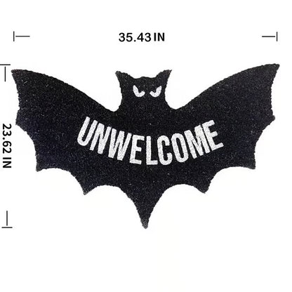 🔥Early Halloween Sale🦇 "Unwelcome" Bat Shaped Coir Mat