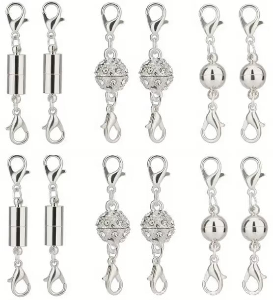 Magnetic Necklace Clasps and Closures - 12 pcs Jewelry Clasp Set