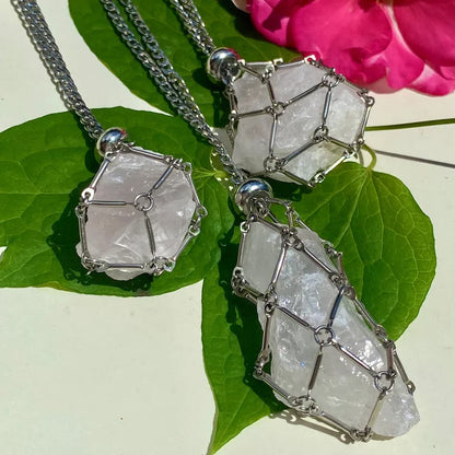 🔥 Crystal Stone Holder Necklace - Free (Crystal) Gift Included🎁
