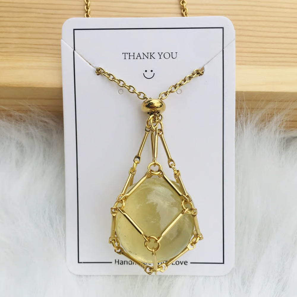 🔥 Crystal Stone Holder Necklace - Free (Crystal) Gift Included🎁