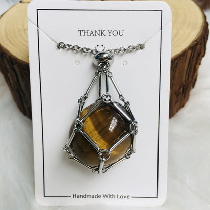 🔥 Crystal Stone Holder Necklace - Free (Crystal) Gift Included🎁