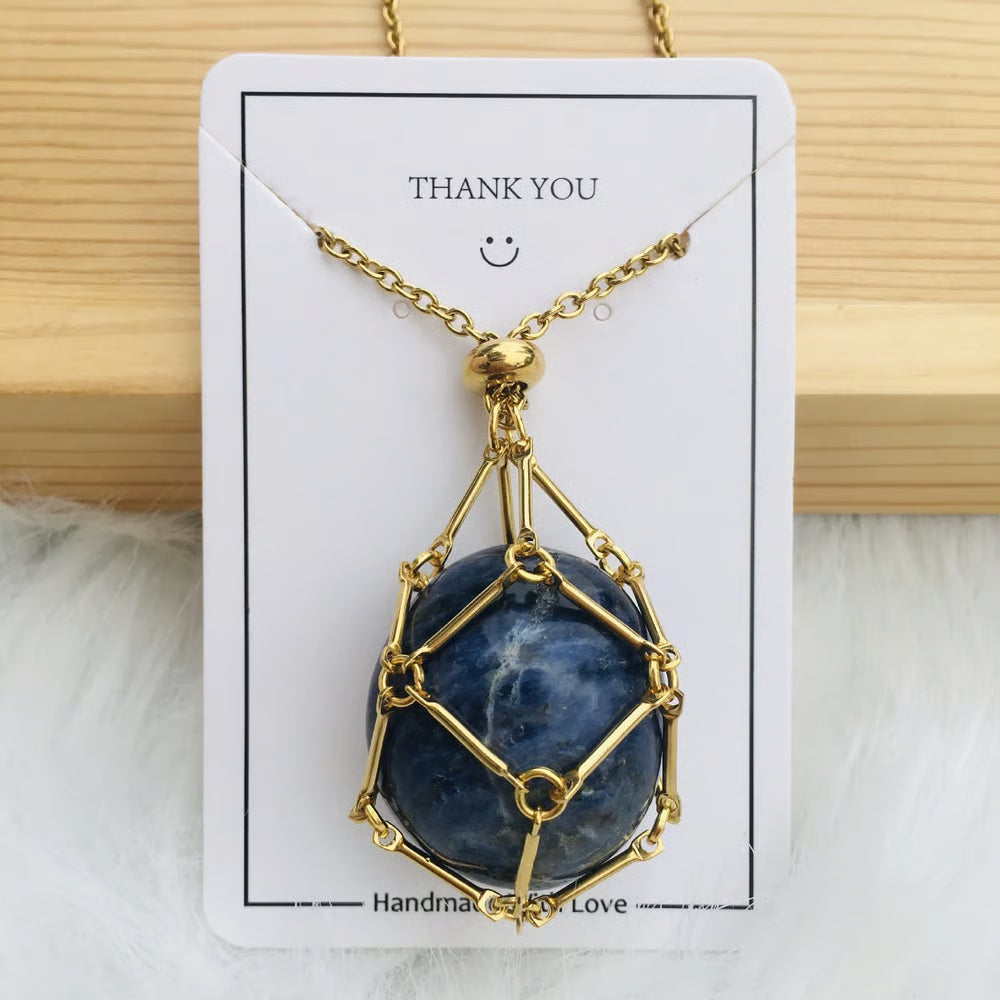 🔥 Crystal Stone Holder Necklace - Free (Crystal) Gift Included🎁