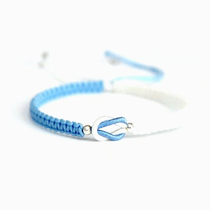 🎁-To My Granddaughter "Forever Linked Together" Handmade Braided Bracelet