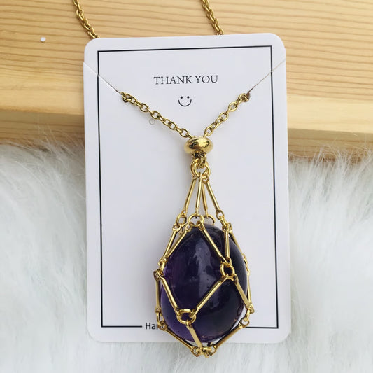 🔥 Crystal Stone Holder Necklace - Free (Crystal) Gift Included🎁