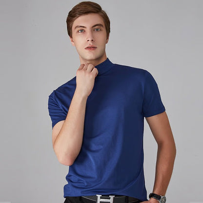 Men 's High Neck Slim Fit T-shirt