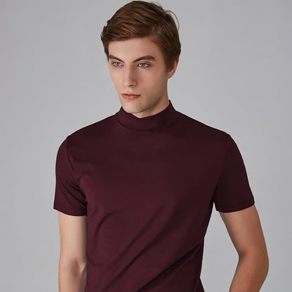 Men 's High Neck Slim Fit T-shirt