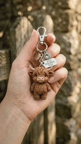 🎁🐮A Little Highland Cow For You Keychain