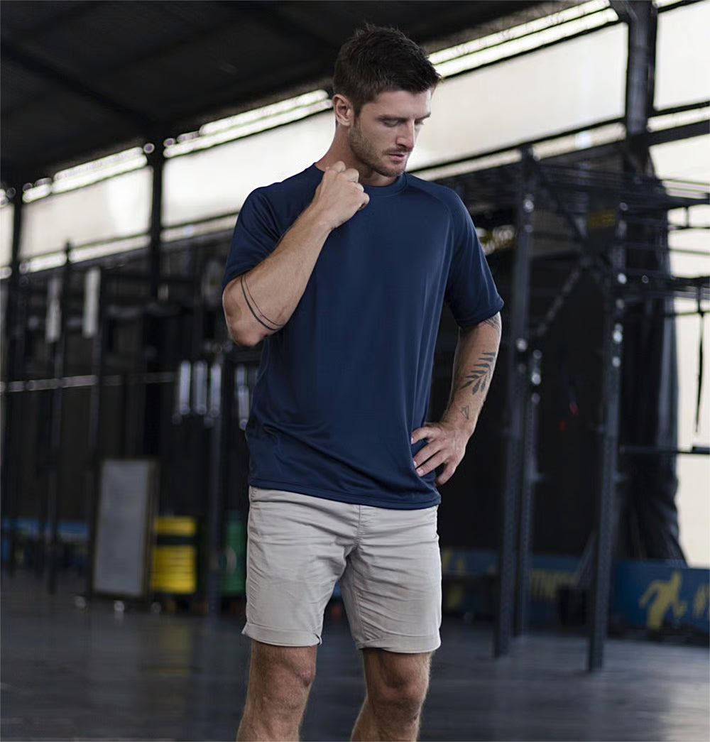 Men's Plain Round Neck Raglan Sleeve
