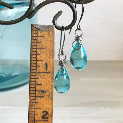 👐 Carry a Piece of History: Our Handcrafted Upcycled Mason Jar Earrings 💙