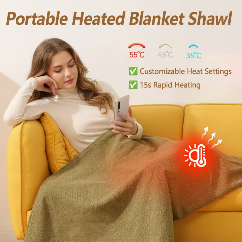 🎄Christmas Sale - 49% OFF🔥Premium Heated Shawl Blanket