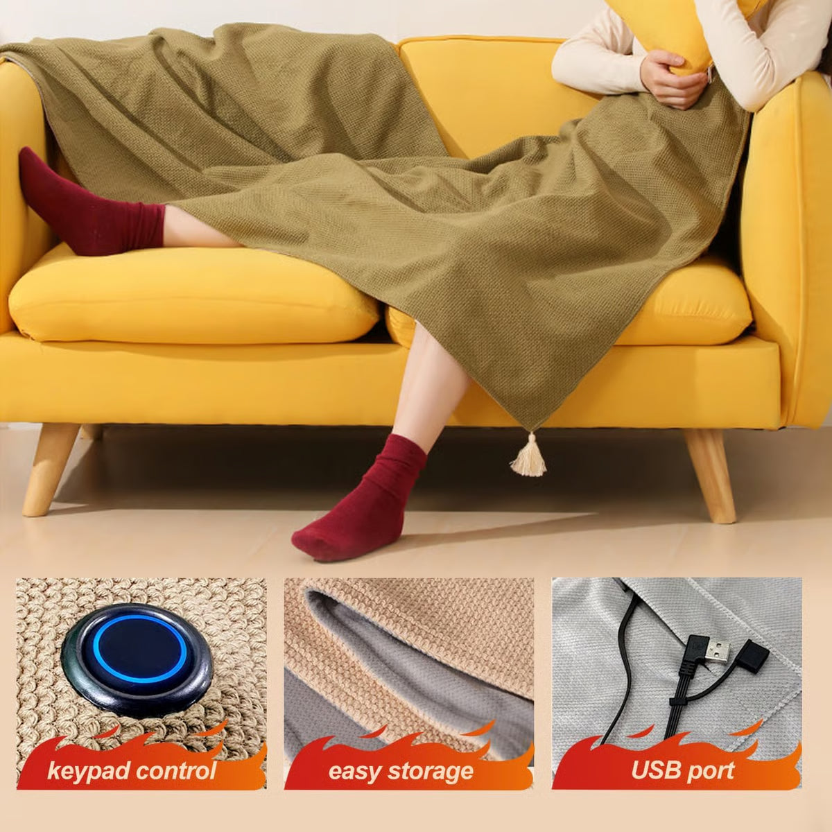 🎄Christmas Sale - 49% OFF🔥Premium Heated Shawl Blanket