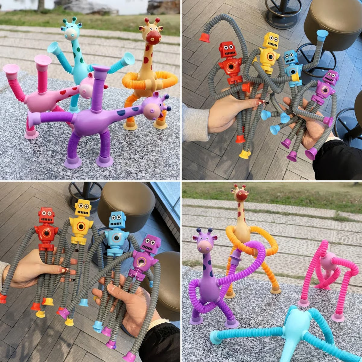 Telescopic Suction Cup Giraffe Toy
