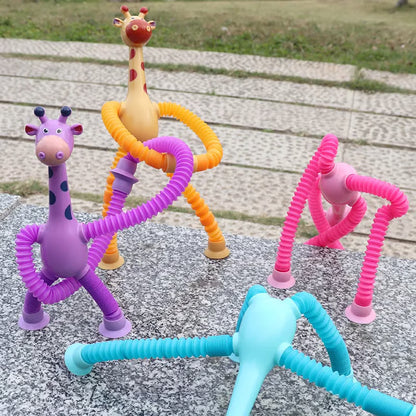 Telescopic Suction Cup Giraffe Toy