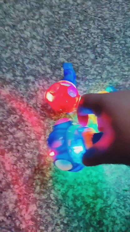 Music Flashing Spinners Toy With Launcher